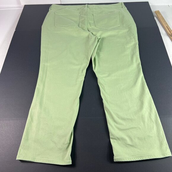 Not Your Daughters Jean Women Plus 42x28 High Rise Straight Green Denim Tag 20WT - Picture 9 of 16